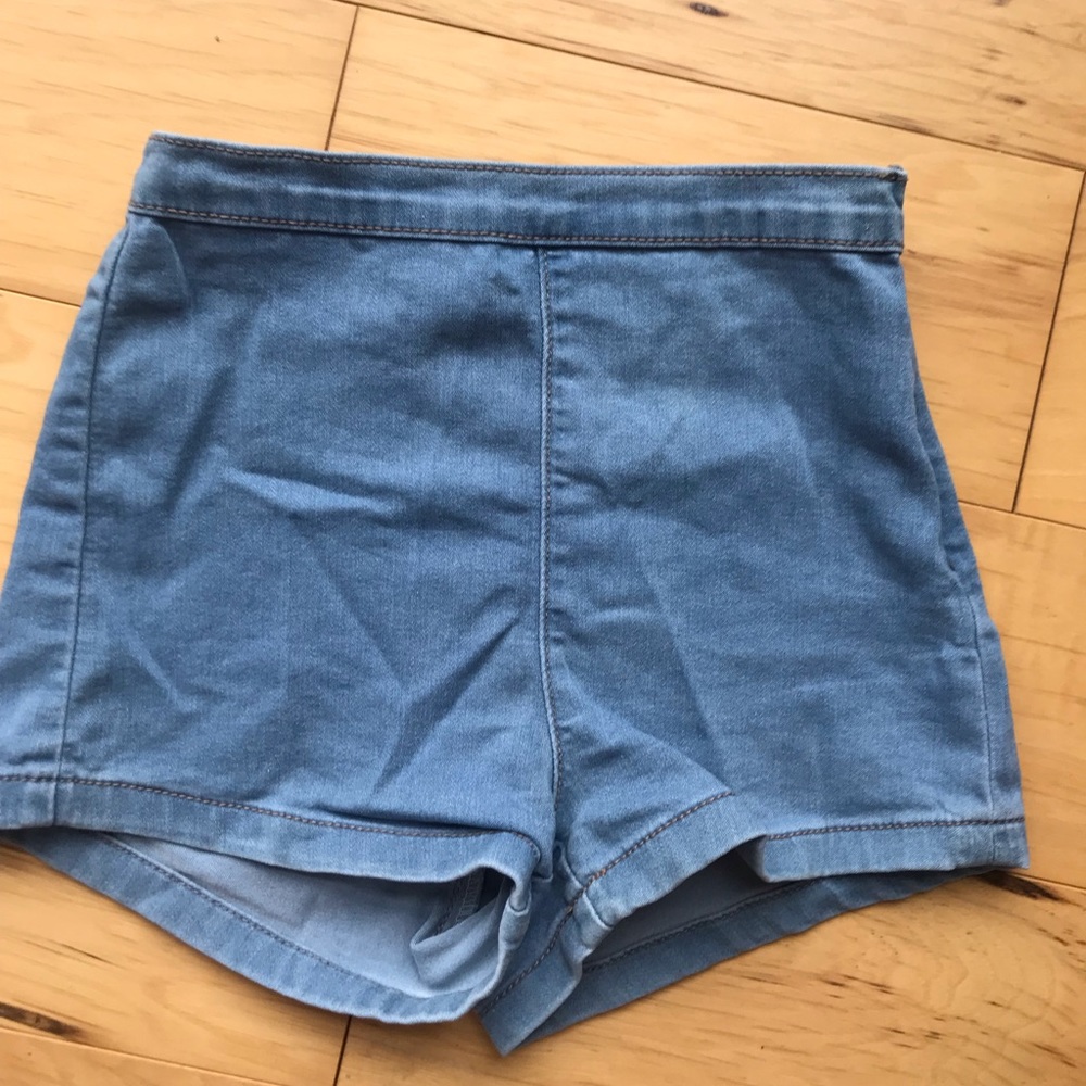High Waisted “Denim” Shorts